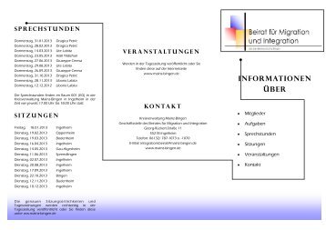 Info-Flyer des Beirates für Migration und Integration - Landkreis ...