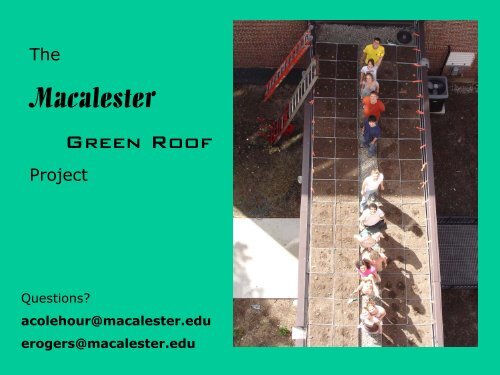 Green Roof Project - Macalester College