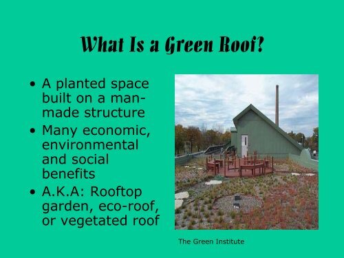 Green Roof Project - Macalester College