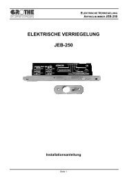 ELEKTRISCHE VERRIEGELUNG JEB-250 - Grothe