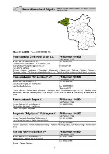 PR Vereine - Reiten in Berlin und Brandenburg