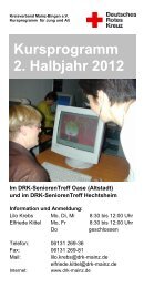 Kursprogramm 2. Halbjahr 2012 - Mainz-Neustadt.de