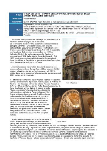 chiesa del gesu - Comune di Perugia