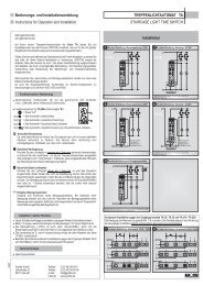 TREPPENLICHTAUTOMAT TA STAIRCASE LIGHT TIME ... - Grothe