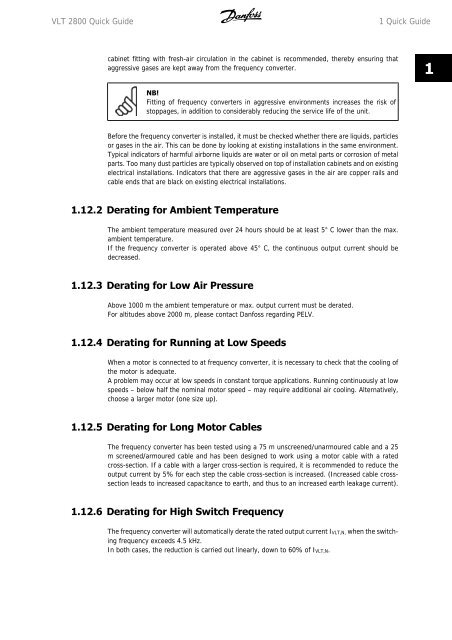 Danfoss VLT 2800 Drives Quick Guide - CTi Automation