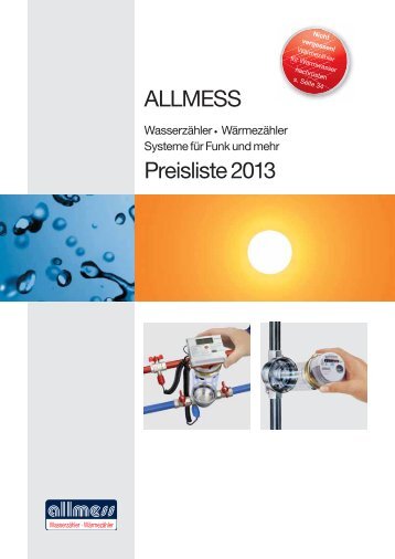 ALLMESS Preisliste 2013 - Allmess GmbH