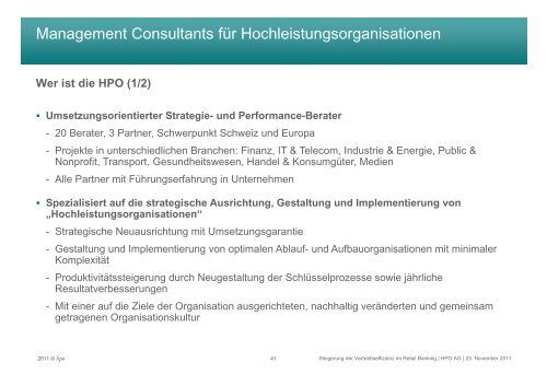 2011-11-23 Steigerung der Vertriebseffizienz im Retail Banking - HPO