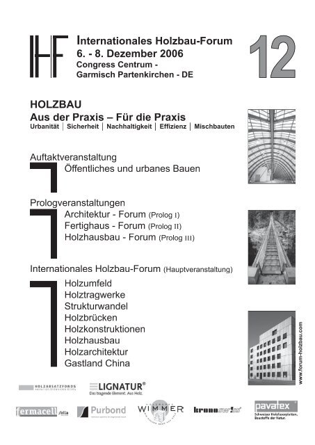 HOLZBAU Aus der Praxis - Hochschule für Architektur, Holz und ...