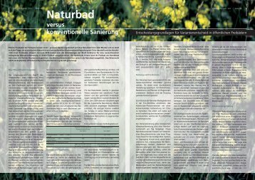 Naturbad versus konventionelle Sanierung - Hunziker Betatech AG