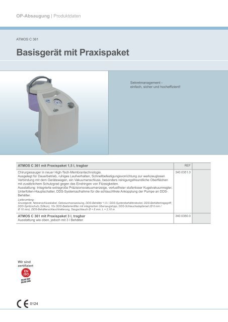 ATMOS C 451 / C 361 Der neue Standard in der OP-Absaugung!