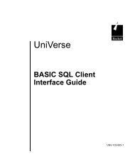 UniVerse BASIC SQL Client Interface Guide - Rocket Software