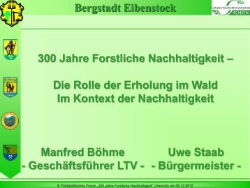 300 Jahre Forstliche Nachhaltigkeit – Die Rolle der Erholung ...