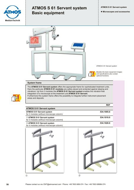 ATMOS S 61 Servant ENT workstation