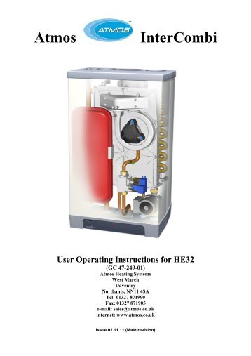 InterCombi HE32 User Operating Instructions - Atmos Heating ...