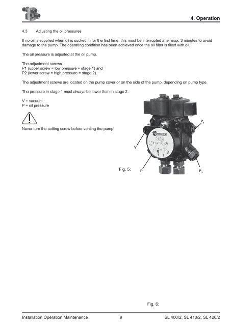 Light oil pressure jet burner SL 400/2, SL 410/2, SL 420/2 ... - Intercal