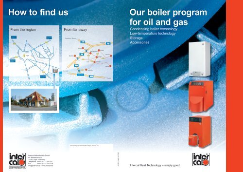 Our boiler program for oil and gas How to find us - Intercal