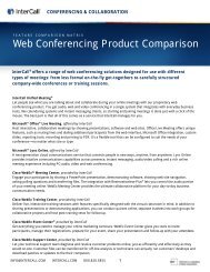 Web Conferencing Comparison Grid - InterCall