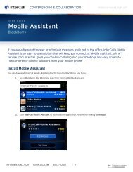 BlackBerry® Mobile Assistant Installation and User Guide - InterCall