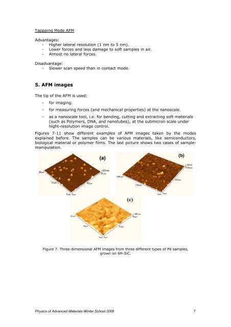 Principles of Atomic rinciples Force Microscopy (AFM) - Mansic