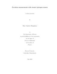 Precision measurements with atomic hydrogen masers - Harvard ...