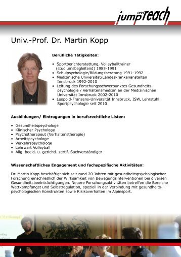 Univ.-Prof. Dr. Martin Kopp