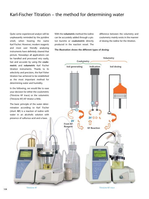 Karl-Fischer Titration – the method for determining water - SI Analytics