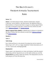 The Black Ocean's Firestorm Armada Tournament Rules