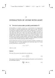 INTERACTION OF ATOMS WITH LIGHT - The Budker Group
