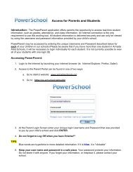 POWERSCHOOL PARENT PORTAL - Armada Area Schools