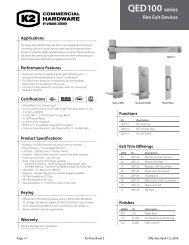 Von Duprin 971212 KR SHIM Plate Top Notch Distributors