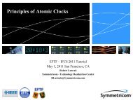 Introduction to Atomic Frequency Standards - 2011 Joint Conference ...