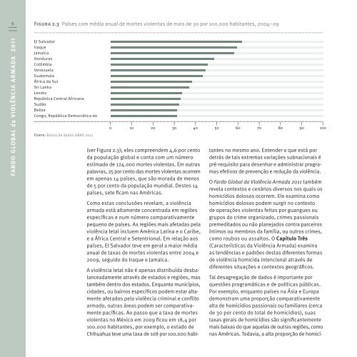 Fardo Global da Violência Armada 2011 Encontros Letais