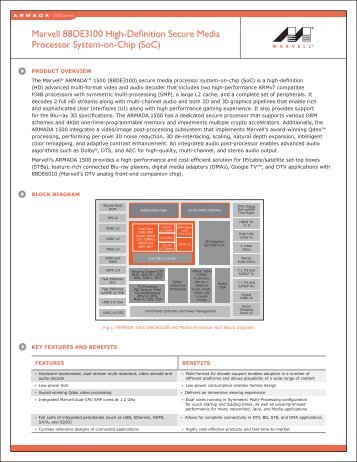 ARMADA 1500/88DE3100 SoC Product Brief - Marvell