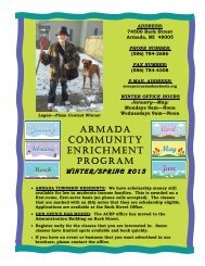 2013 ACEP Winter Brochure - Armada Area Schools