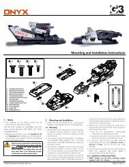Mounting and Installation Instructions - G3 Genuine Guide Gear