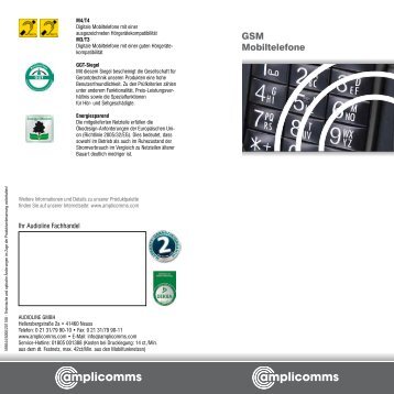 GSM Mobiltelefone - Audioline