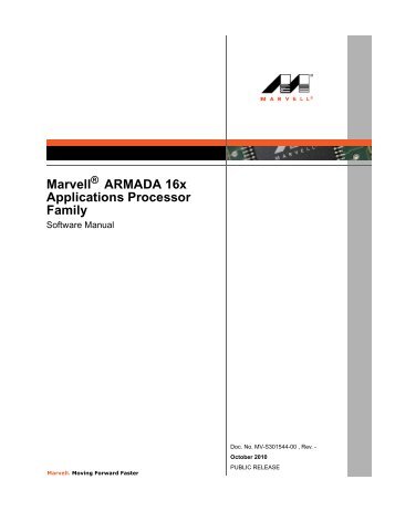 Marvell ARMADA 16x Applications Processor Family