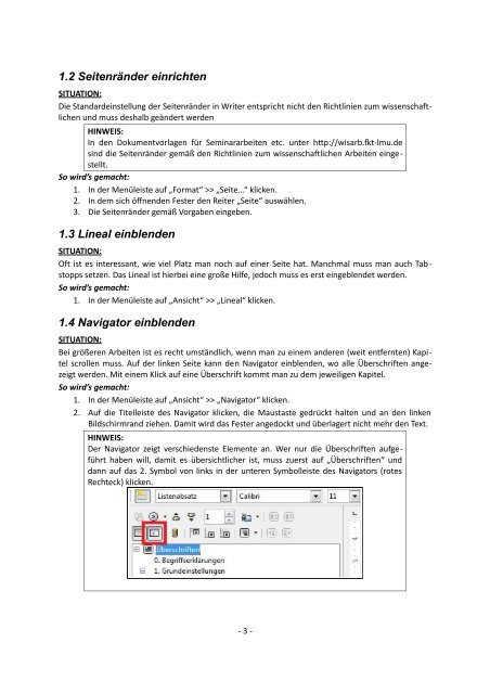 Arbeiten mit LibreOffice Writer 3.6