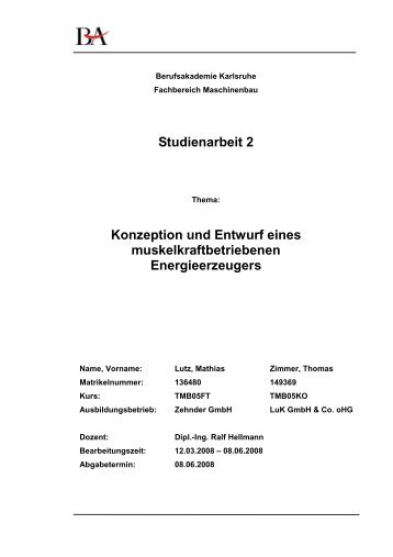 Muskelkraftbetriebener Energieerzeuger 1,1 MB - Ralf Hellmann ...