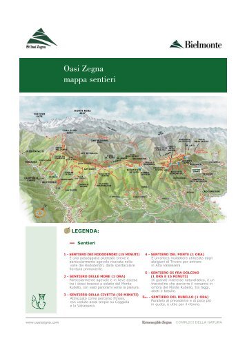 Scarica la mappa dei sentieri - Oasi Zegna