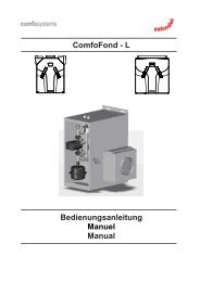 ComfoFond - L Bedienungsanleitung Manuel Manual - Comfosystems