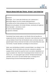 Heft 11 - ASchuM-Arbeitsgemeinschaft Schulberatung in Mittelfranken