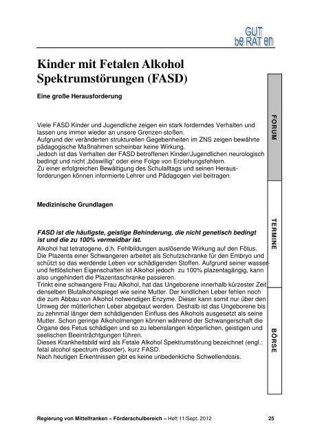 Heft 11 - ASchuM-Arbeitsgemeinschaft Schulberatung in Mittelfranken