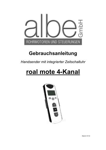 Anleitung Roal mote 4 Kanal.pdf - albe GmbH
