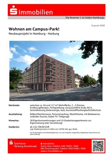 Expose Wohnen am Campuspark - Sparkasse Harburg-Buxtehude
