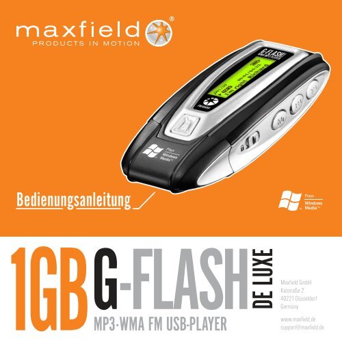 Bedienungsanleitung Maxfield G-Flash Deluxe 1GB - Coffeebean ...