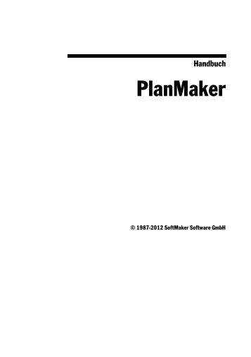 Handbuch PlanMaker - SoftMaker