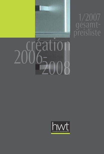 gesamt- preisliste g 1/2007 - bei hwt