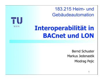 Interoperabilität in BACnet und LON