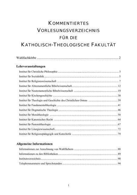 INSTITUT FÜR ALTTESTAMENTLICHE BIBELWISSENSCHAFT (304)